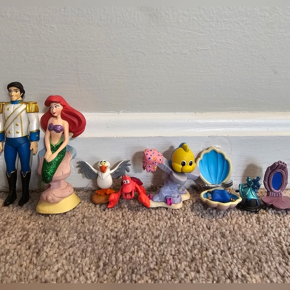 Disney Parks Ariel The Little Mermaid Figurine Playset-9Pc - Picture 3 of 16